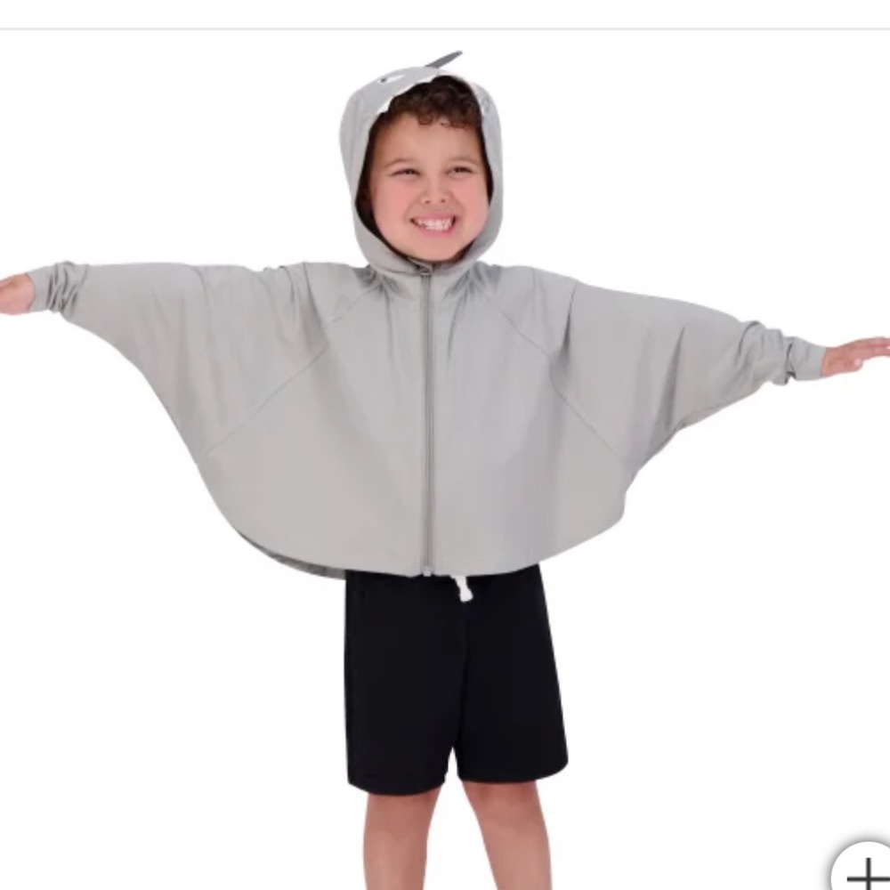 Hazel + Harper Kids' UV Sun Shield 2T - 4T Gray Shark NWT 🩶 🦈